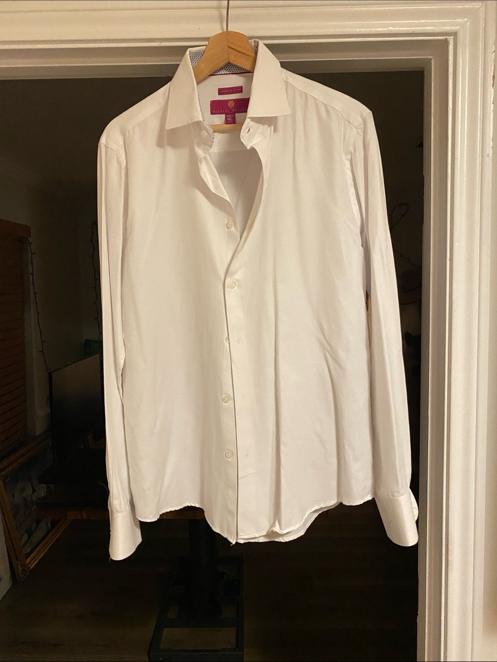 Michael Brandon White Dress Shirt - Spread Collar